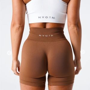 NVGTN Caramel Solid Seamless Shorts - Size Small